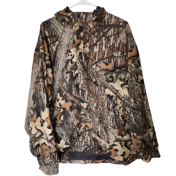 Browning Breakup Camo Mossy Oak Hooded Lightweight Gortex Jacket. Sz. 2XL - Picture 1 of 11